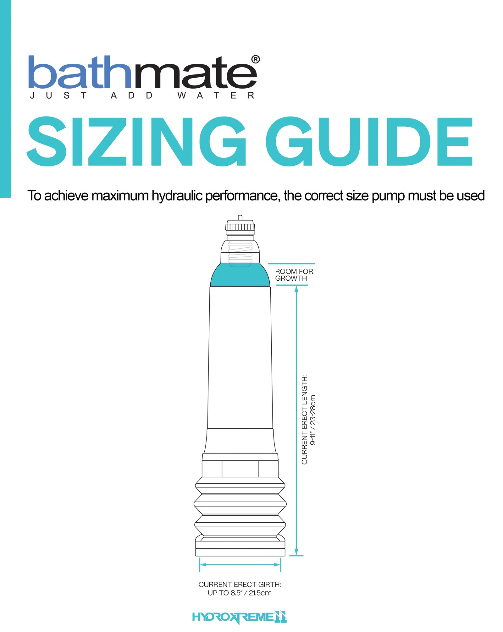 bathmate hydroxtreme 11 size guide