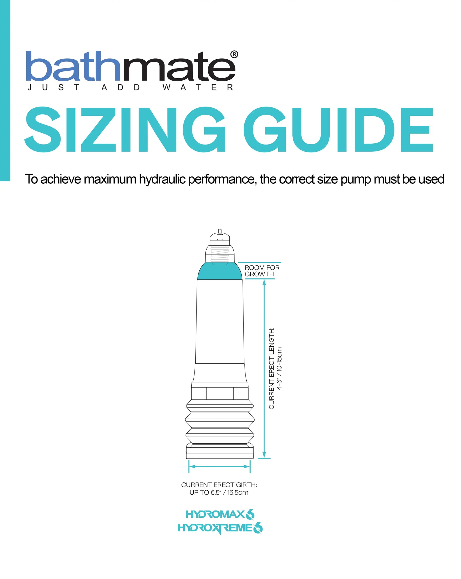 bathmate hydromax 6 hydroxtreme 6 size guide