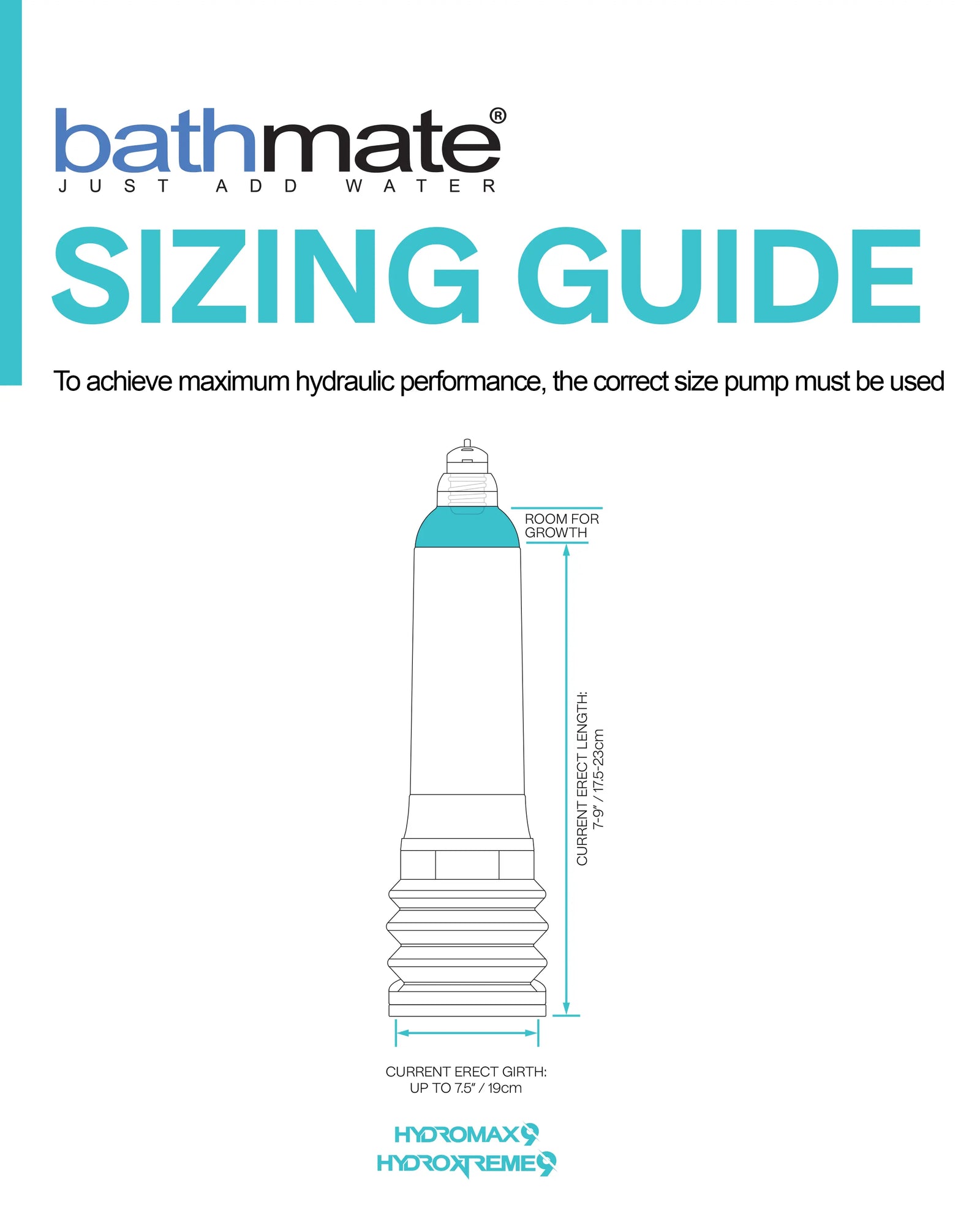 bathmate hydromax 9 hydroxtreme 9 size guide